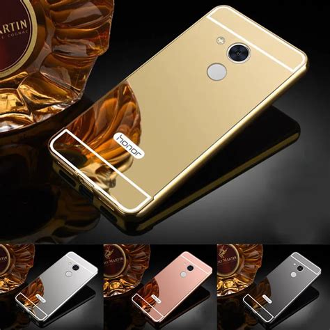 For Huawei Honor 6A 6 A Case Luxury Protective Gold Aluminum Mirror ...