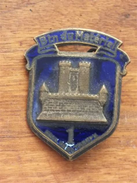 INSIGNE ÉMAILLÉE 1 BTN Bataillon du matériel EUR 14 00 PicClick FR