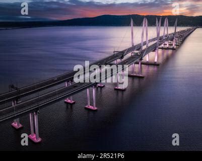 New Tappan Zee Bridge BW - Aerial view of the new Tappan Zee Bridge ...