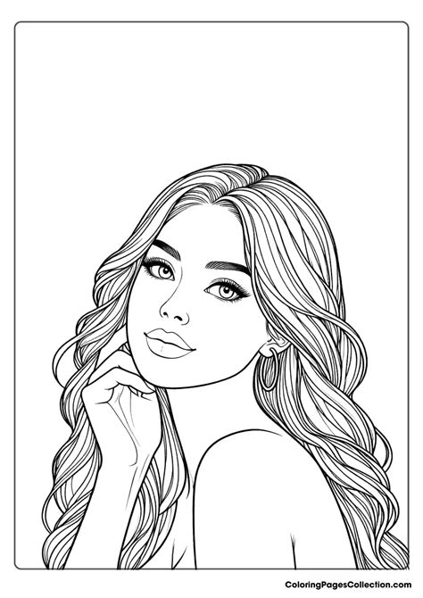 Face Realistic Girl Coloring Pages | Free Printable | Download PDF