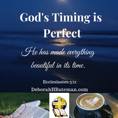 Daily Bible Reading God S Timing Is Perfect Ecclesiastes 3 11 Deborah H Bateman Author