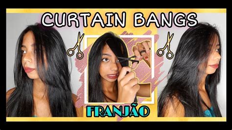 FranjÃo Estilo Curtain Bangs Cortando O Cabelo Em Casa Quarentena