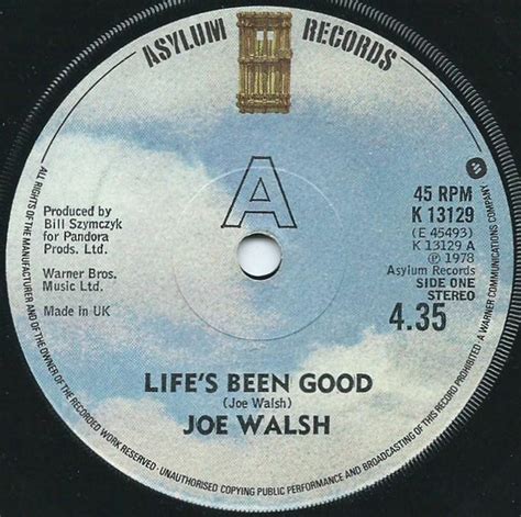 Joe Walsh – Life's Been Good (1978, With Large 'A', Vinyl) - Discogs