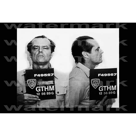 Jack Nicholson Mugshot Actor Celebrity Movie Shot Police Mugshot Photo