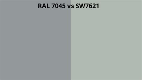 RAL 7045 Vs SW7621 RAL Colour Chart UK