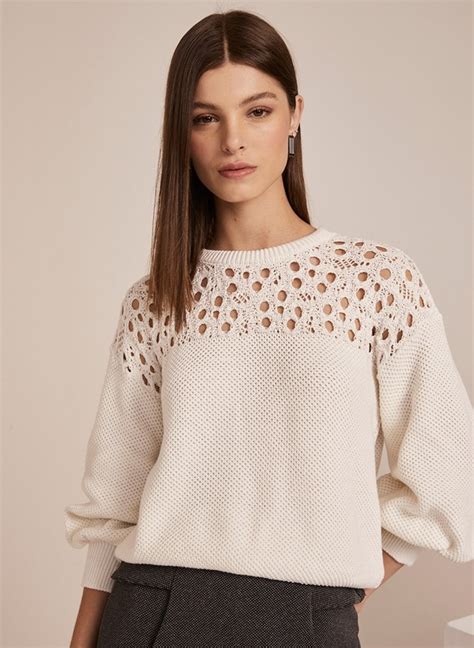 Blusa Le Lis Wilma Tricot Feminina 11 11 4802 Blusa Le Lis Wilma