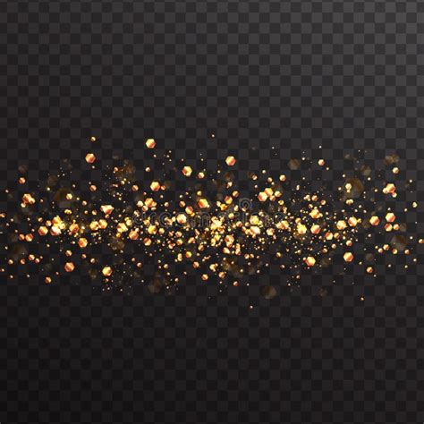 Bright Abstract Background Of Glowing Gold Particles With Bokeh Effect