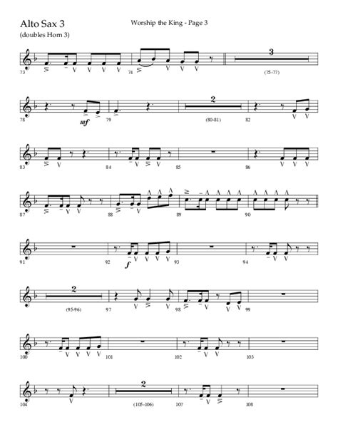 Worship The King Choral Anthem SATB Alto Sax Sheet Music PDF Lifeway