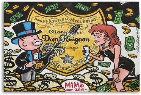 AABERIC Champagne And Money Alec-Monopolys Graffiti Canvas Art Poster