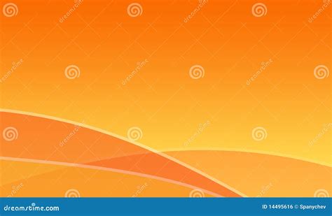 Orange Waves Abstract Background Stock Illustration Illustration Of