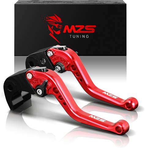 Amazon MZS Red Motorcycle Brake Clutch Levers Short Adjustable CNC