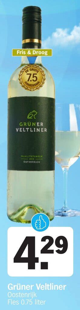 Gr Ner Veltliner Oostenrijk Fles Liter Aanbieding Bij Albert Heijn