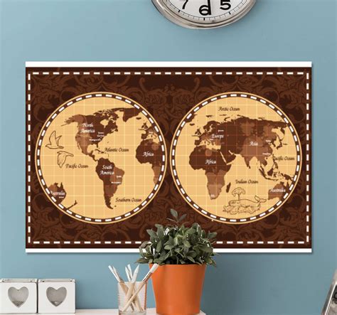 Atlas Vintage Mapa M Ndi Cego Tenstickers Atlas Vintage Mapa Mundi