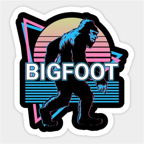 Bigfoot Sasquatch Vaporwave Aesthetic Retro T Bigfoot Sticker