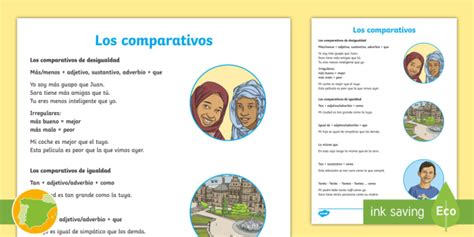 Hoja Informativa Los Comparativos Teacher Made