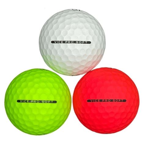 Vice Pro Soft Matte Color Mix Used Golf Balls Dozen Golf Ball Planet