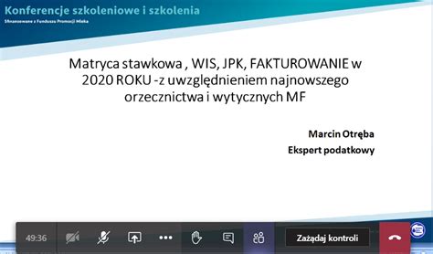 Szkolenie Online Pt Nowa Matryca Stawek VAT 2020 Wybrane Zagadnienia