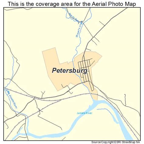 Aerial Photography Map of Petersburg, PA Pennsylvania