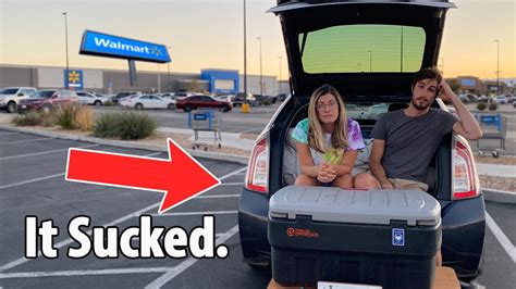 Sleeping In A Walmart Parking Lot In A Prius Youtube