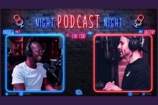 Neon Podcast Twitch Video Overlay Graphic By Sko Creative Fabrica