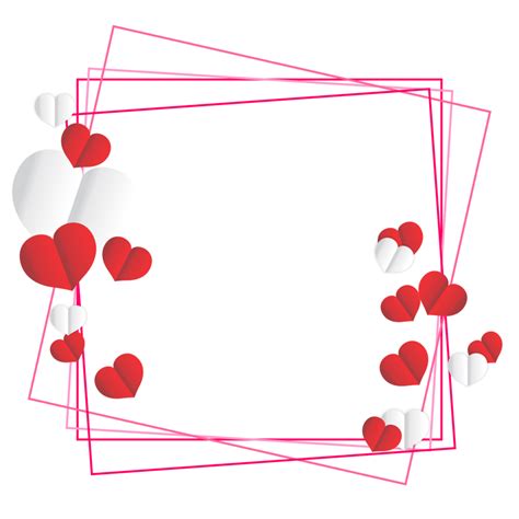 Valentine S Day Concept Background Red And Pink Paper Hearts With