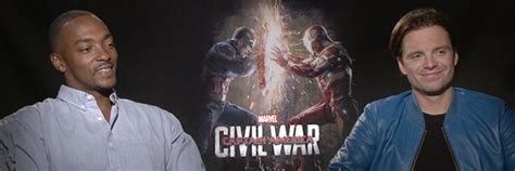 Sebastian Stan, Anthony Mackie on Captain America Civil War