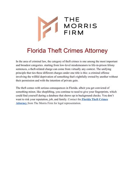 Ppt Florida Theft Crimes Attorney Powerpoint Presentation Free