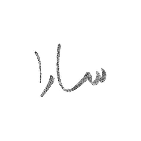 Sarah Sketch S Name Is A Free Arabic Script Vector, Sketch, Sara