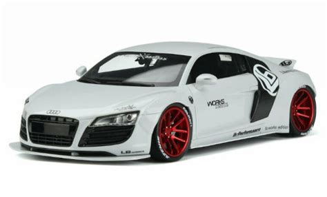 Miniature Audi R8 118 Gt Spirit Lb Works Blanche Voiture