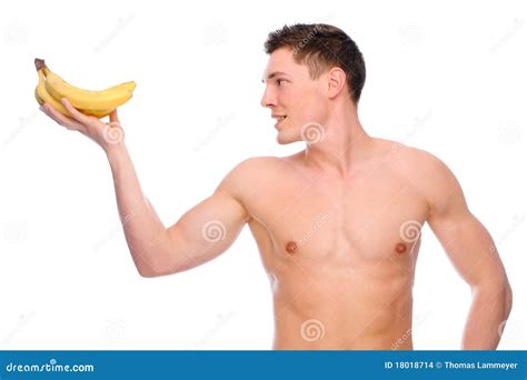 Naked Man With Fruit Stock Photo Image Of Adult Eating
