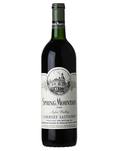 Spring Mountain Vineyard 1988 Cabernet Sauvignon Napa Valley