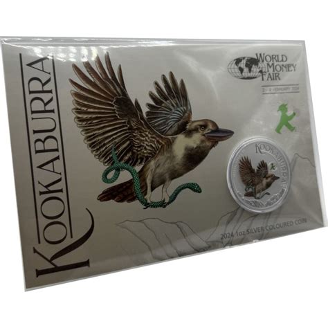 Australien 1 Oz Silber Kookaburra 2024 World Money Fair 149 00