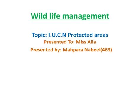 Protected areas | PPT