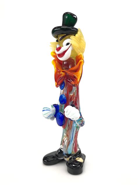 Lot 1960s Murano Hand Blown Art Glass Clown Sculpture