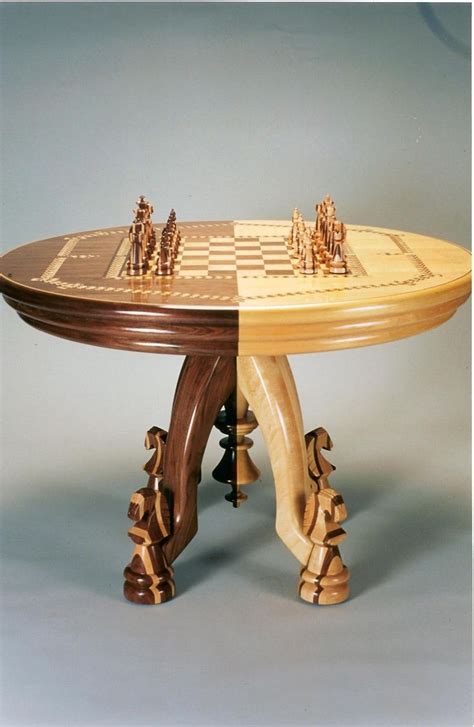 Elaborate Chess Table Mesa De Ajedrez Ajedrez De Madera Tableros De