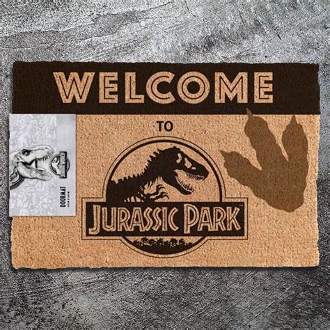 Official Welcome To Jurassic Park 3d Footprint Door Mat Jurassic Park Jurassic Jurassic Park