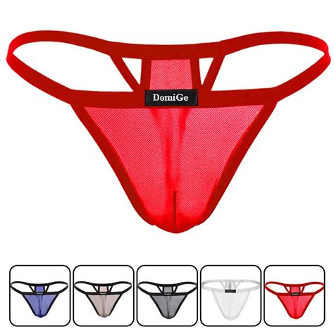 Ropa Interior Sexy Gay Para Hombres Tanga De Malla Transparente