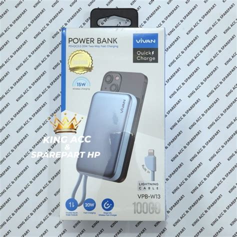 Jual VIVAN POWERBANK VIVAN POWER BANK VPB W13 BLUE 10000MAH WIRELESS