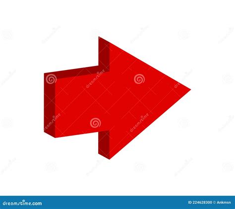 Icono De Flecha Roja Vectorial En La Direcci N De Fondo Blanco A La