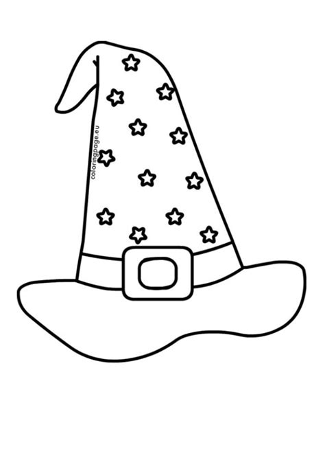 Halloween Witch Hat Coloring Page