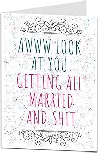 Amazon Limalima Funny Wedding Engagement Congratulations Card