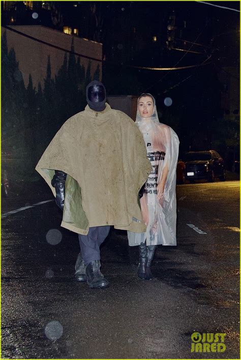 Kanye West's Wife Bianca Censori Braves the Rain in See-Through Poncho With Nothing Underneath ...