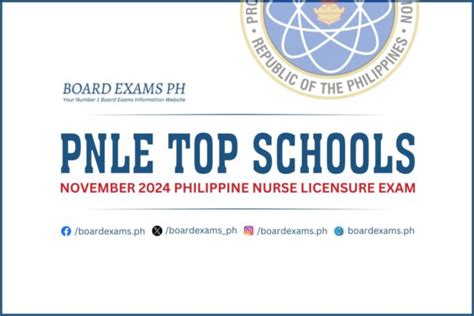 PERFORMANCE OF SCHOOLS November 2024 Philippine Nurse Licensure Exam