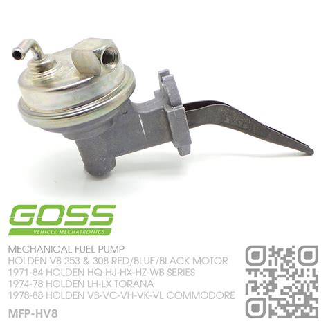 Goss Mechanical 7psi Fuel Pump Holden V8 253 42l And 308 50l Redblue