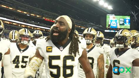 Nfl Week Watch Demario Davis Lead Saints Pregame Huddle Colts