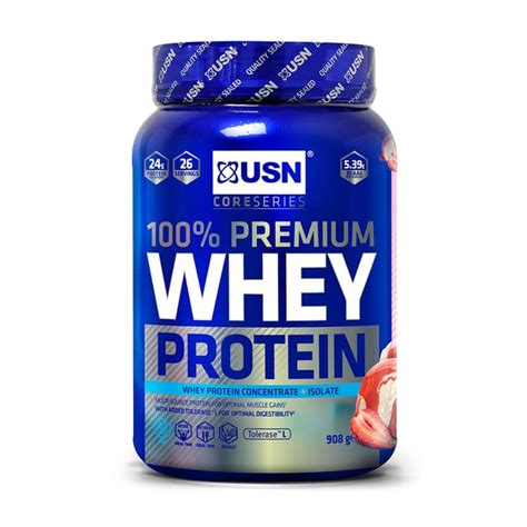 Usn 100 Premium Whey Protein 908g Strawberry Cream 6009694864329 Fitness Health