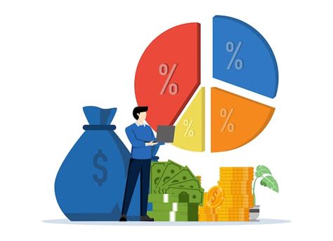 Premium Vector | Financial report concept vector illustration with ...