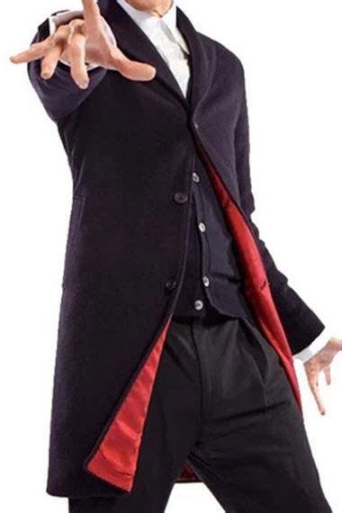 Peter Capaldi Doctor Who Twelfth Doctor Grey Wool Trench Coat