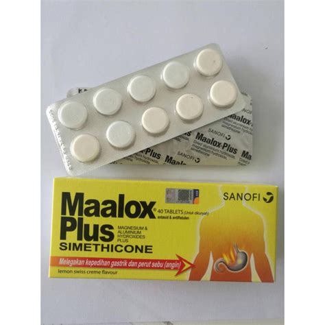 Maalox Plus Simethicone 40 Tablets Chewable For Relief Of Gastric