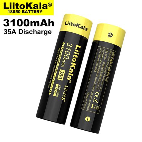 LiitoKala Lii 31S 18650 Battery 3 7V Li Ion 3100mA Instant Maximum 35A